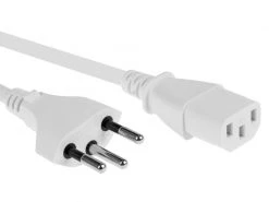 FURBER.power Netzkabel C13-T12 5.0 m Weiss