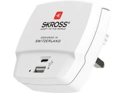 SKROSS Reiseadapter UK USB Ladegerät A + C