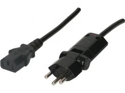 Max Hauri Netzkabel Clip-Clap T12 - C13 2 m schwarz