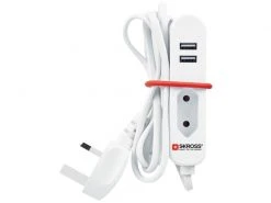 SKROSS Steckdosenleiste Travel Station 1x T11, 2x USB UK-Stecker