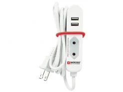 SKROSS Steckdosenleiste Travel Station 1x T11, 2x USB USA-Stecker