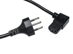 Diggelmann Netzkabel 5 m C13-T12 gewinkelt nach links