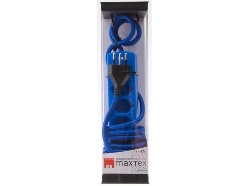 MaxTex Steckdosenleiste 5x T13 mit Textilkabel 4 MaxTex Steckdosenleiste 5x T13 mit Textilkabel – Bild 2