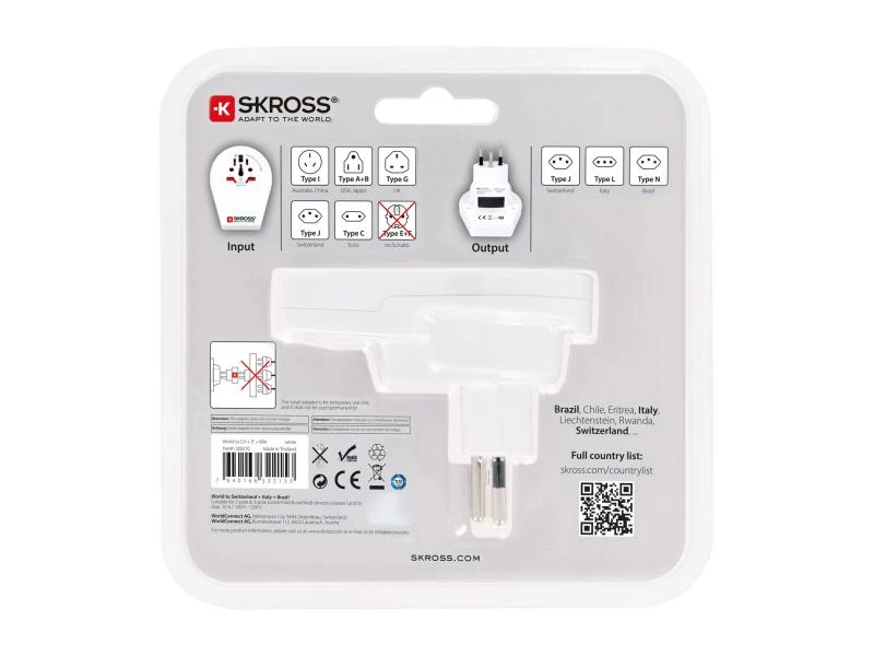 SKROSS Reiseadapter Country World - CH / IT / BR 6 SKROSS Reiseadapter Country World - CH / IT / BR – Bild 4