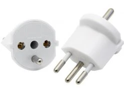 Max Hauri Fixadapter SchuKo Konturenstecker – T12 weiss