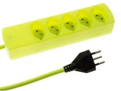 MaxTex Steckdosenleiste 5x T13 mit Textilkabel