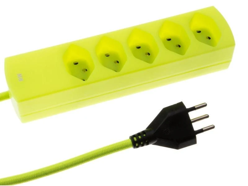 MaxTex Steckdosenleiste 5x T13 mit Textilkabel 3 MaxTex Steckdosenleiste 5x T13 mit Textilkabel