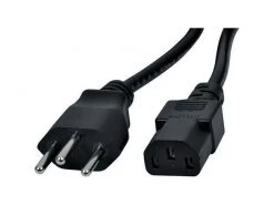 Diggelmann Netzkabel 3 m C13 - T12, 0.75 mm², Schwarz