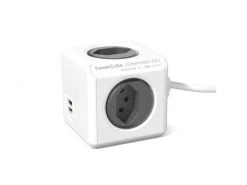 Allocacoc Tischsteckdosenleiste PowerCube Extended 4x T13, 3m mit USB
