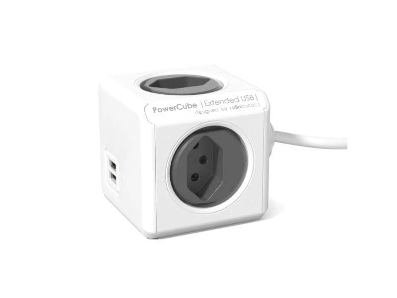 Allocacoc Tischsteckdosenleiste PowerCube Extended 4x T13, 3m mit USB 3 Allocacoc Tischsteckdosenleiste PowerCube Extended 4x T13, 3m mit USB