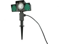 Max Hauri Steckdosen-Erdpfahl 2x T13 mit Timer