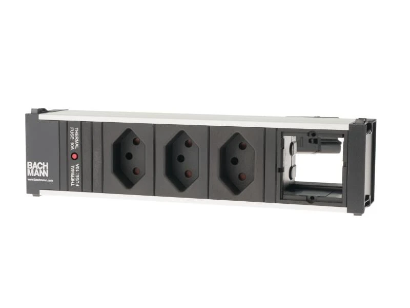 Bachmann Einbausteckerleiste CONI 3x T13, 1x ABD 3 Bachmann Einbausteckerleiste CONI 3x T13, 1x ABD