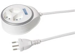 STEFFEN Steckdosenleiste STEBA DISC 3 T13 Weiss / Silber