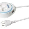 STEFFEN Steckdosenleiste STEBA DISC 3 × T13 USB Weiss / Hellblau -Energieverteilung Verkäufe 2024 58759960 xxl