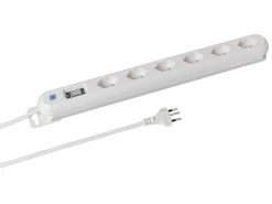 STEFFEN Steckdosenleiste STEBA LINEA PLUS 6 T13